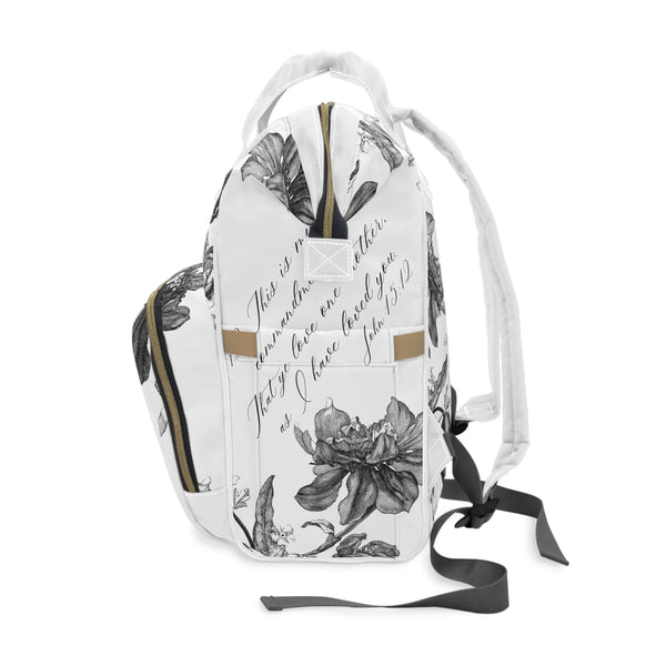 Diaper Backpack, John 15:12 Multifunctional Diaper Backpack