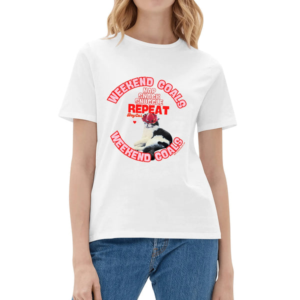 A BoyCat Weekend Goals Tee – Nap, Snack, Snuggle, Repeat