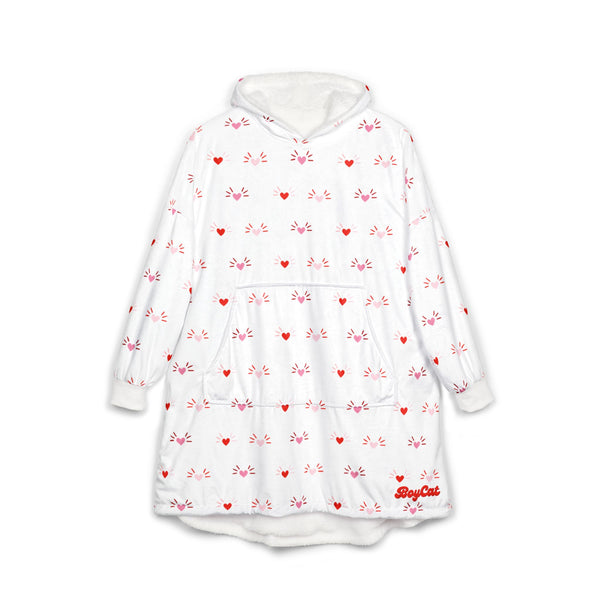 Blanket Hooded, BoyCat Heart Nose Multi Color Wearable Throw for Comfort and Warmth