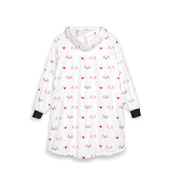 Blanket Hooded, BoyCat Heart Nose Multi Color Wearable Throw for Comfort and Warmth
