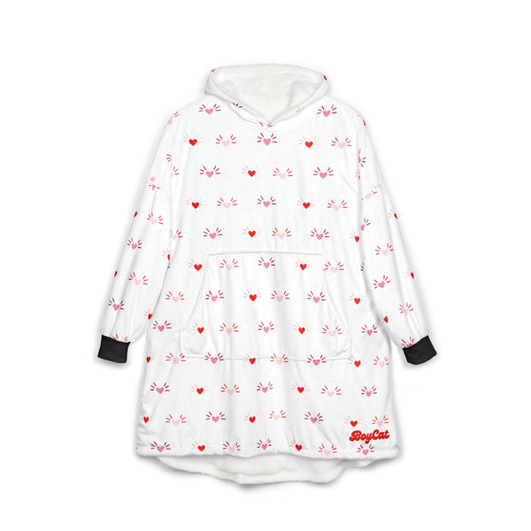 Blanket Hooded, BoyCat Heart Nose Multi Color Wearable Throw for Comfort and Warmth