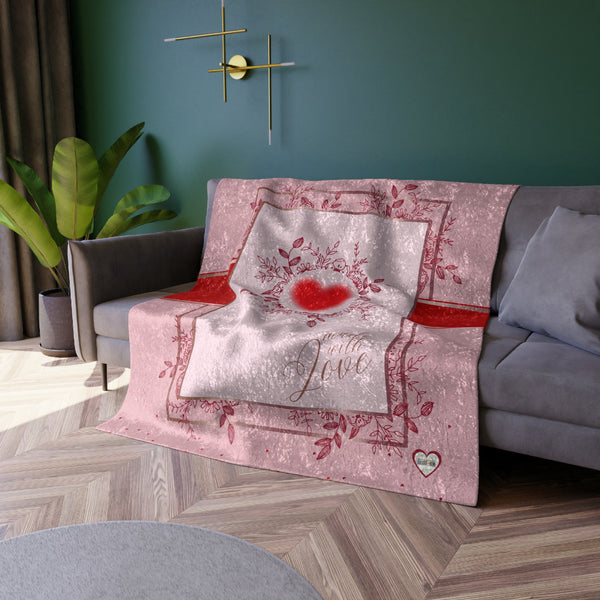 Crushed Velvet Blanket My Lil Sweethearts' Blanket Made with Love