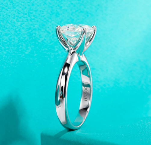 Moissanite Diamond Ring, Solitaire, Cushion Cut, 3.5ct D Color Moissanite Engagement Wedding Ring 925 Sterling Silver Rings For Women Jewelry