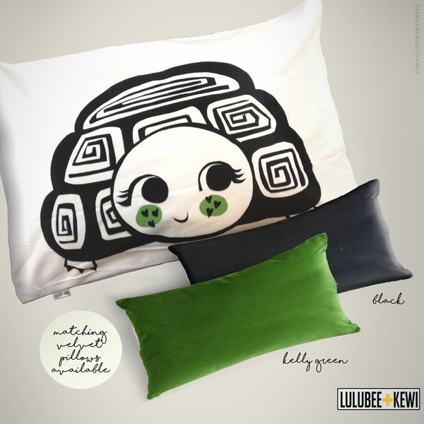 Desert Turtle Pillowcase, Hand Drawn Pillow Sham by American Artist Catherine Cortes - LuluBee+Kewi