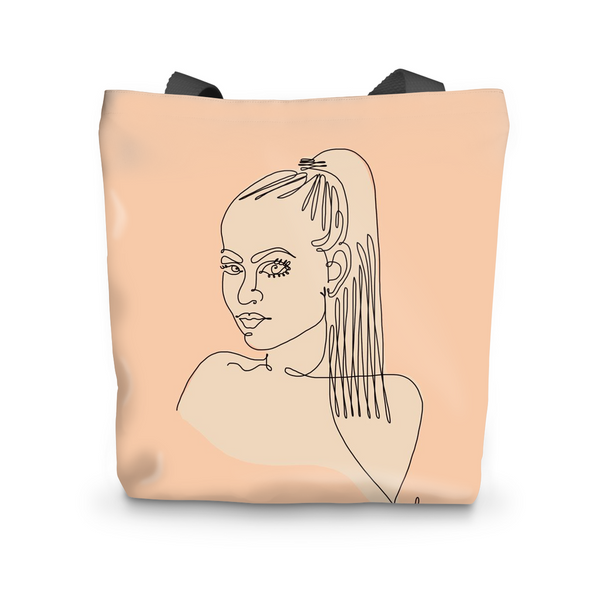 Canvas Tote, Kewi, My Muse by Catherine Cortes Tote Bag 17"x17" - LuluBee+Kewi