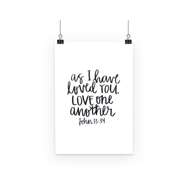 John 13:34 Poster, by LuluBee and Kewi Poster - LuluBee+Kewi
