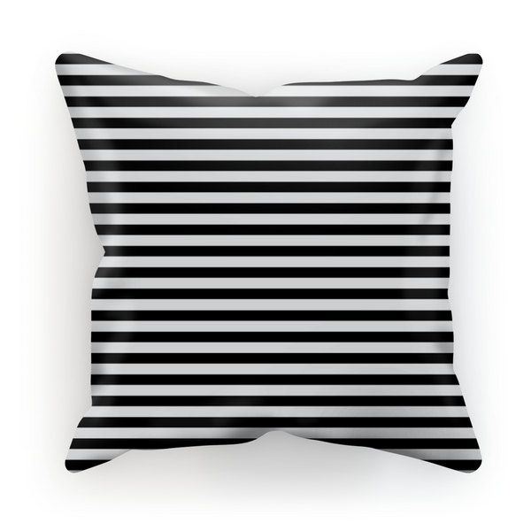 Black + White Stripes by LuluBee + Kewi Cushion - LuluBee+Kewi