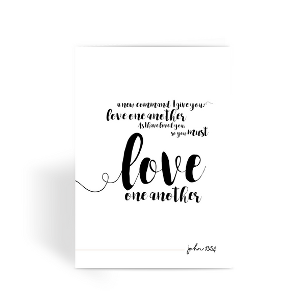 Love One Another John 13:34 Greeting Card - LuluBee+Kewi