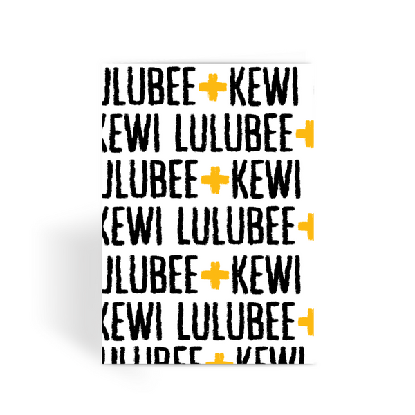 LuluBee + Kewi Painted Logo Greeting Card - LuluBee+Kewi