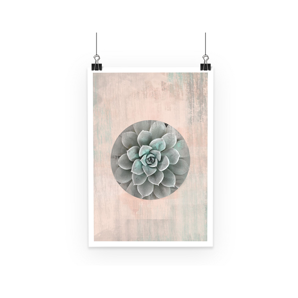 Succlent Water Color by Catherine Cortes Poster - LuluBee+Kewi