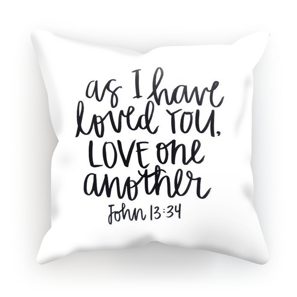 John 13:34 Throw Pillow by LuluBee and Kewi Cushion - LuluBee+Kewi