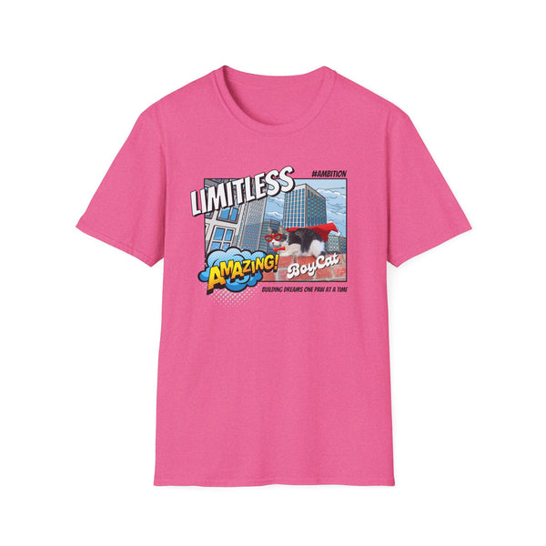 A BoyCat T-Shirt Limitless T-Shirt | Funny Cat Tee, Gift for Cat Lovers, Nerdy Shirt, Unique T-Shirt, Space Theme Apparel