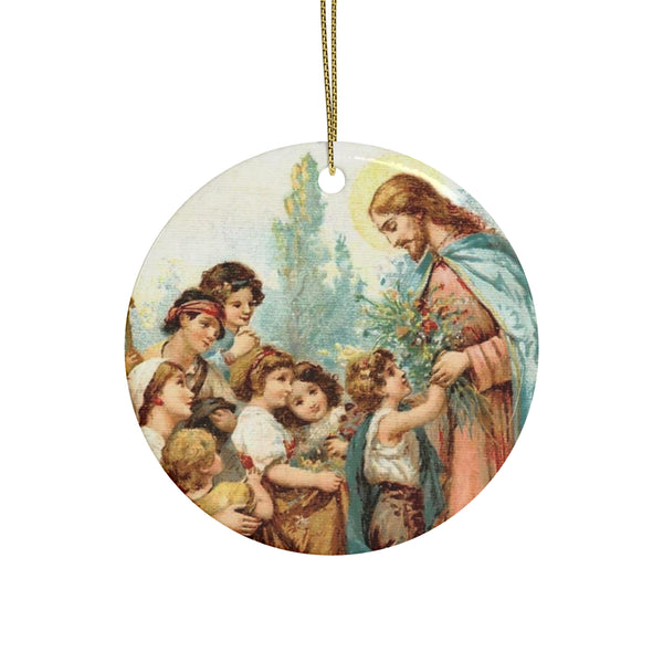Ceramic Ornaments Jesus and the children (1pcs, 5pcs, 10pcs, 20pcs)