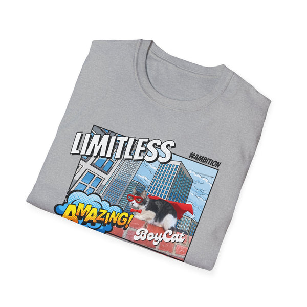 A BoyCat T-Shirt Limitless T-Shirt | Funny Cat Tee, Gift for Cat Lovers, Nerdy Shirt, Unique T-Shirt, Space Theme Apparel