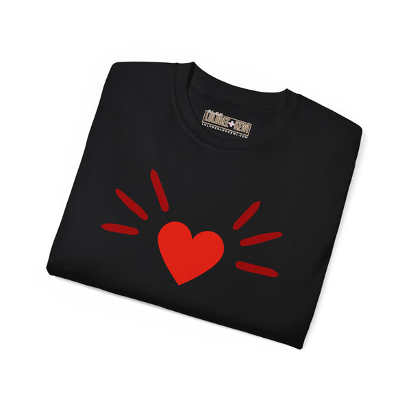 BoyCat Collection- The Original Heart Nose BoyCat Tee RED Heart , Unisex Ultra Cotton Tee