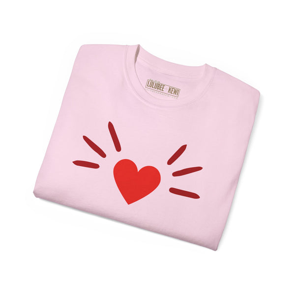 BoyCat Collection- The Original Heart Nose BoyCat Tee RED Heart , Unisex Ultra Cotton Tee