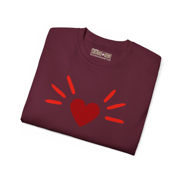 BoyCat Collection- The Original Heart Nose BoyCat Tee, Maroon Unisex Ultra Cotton Tee