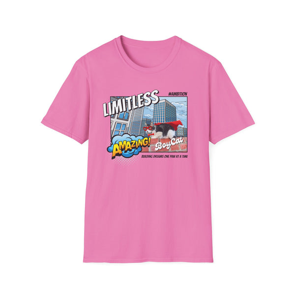 A BoyCat T-Shirt Limitless T-Shirt | Funny Cat Tee, Gift for Cat Lovers, Nerdy Shirt, Unique T-Shirt, Space Theme Apparel
