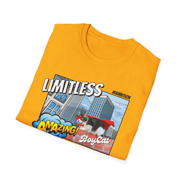 A BoyCat T-Shirt Limitless T-Shirt | Funny Cat Tee, Gift for Cat Lovers, Nerdy Shirt, Unique T-Shirt, Space Theme Apparel