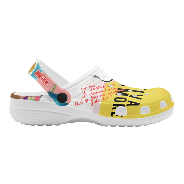 Cloud Kicks Clogs, Vida Amore— Long Live Love Clogs for Women 5-12