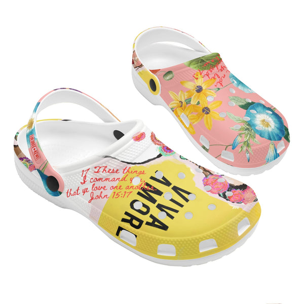 Cloud Kicks Clogs, Vida Amore— Long Live Love Clogs for Women 5-12