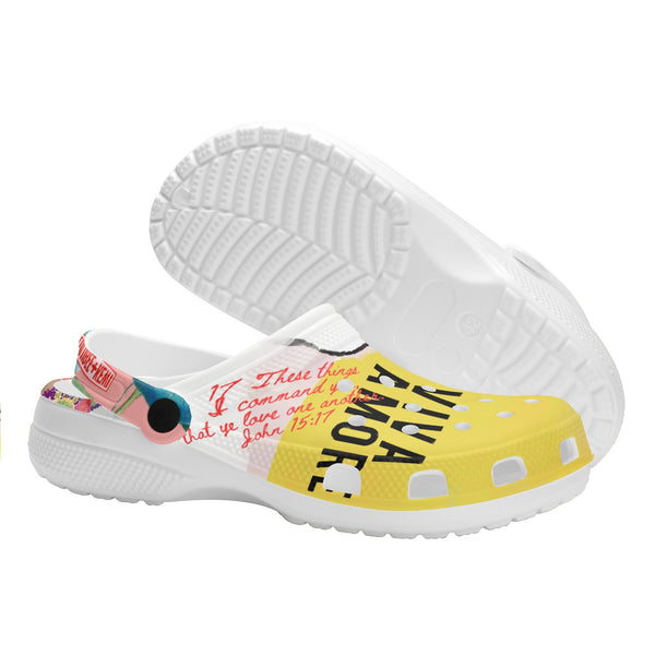 Cloud Kicks Clogs, Vida Amore— Long Live Love Clogs for Women 5-12