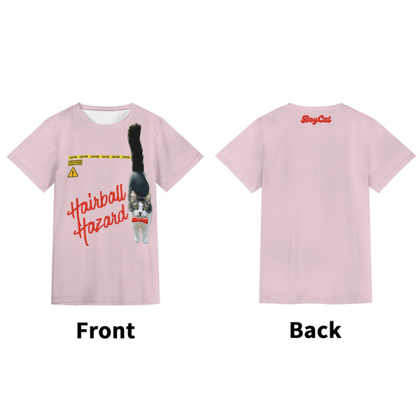 A BoyCat Hairball Hazard Tee Pink