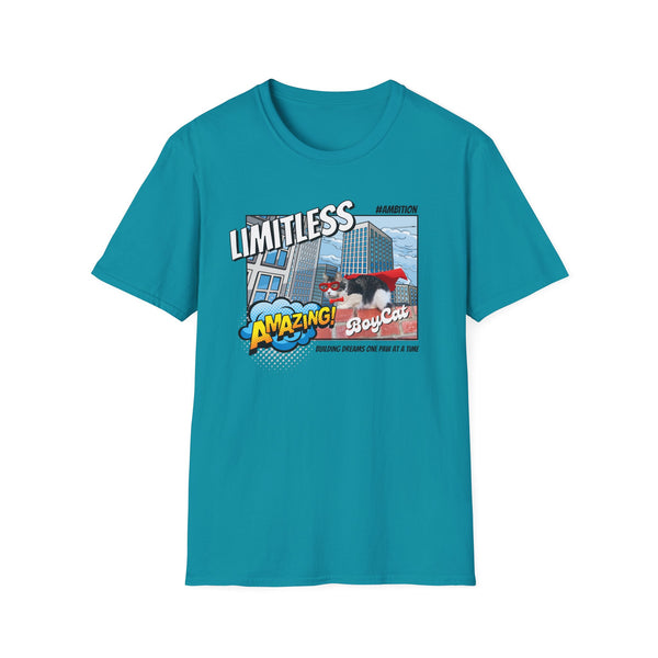 A BoyCat T-Shirt Limitless T-Shirt | Funny Cat Tee, Gift for Cat Lovers, Nerdy Shirt, Unique T-Shirt, Space Theme Apparel