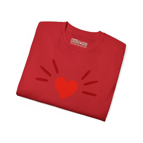 BoyCat Collection- The Original Heart Nose BoyCat Tee RED Heart , Unisex Ultra Cotton Tee