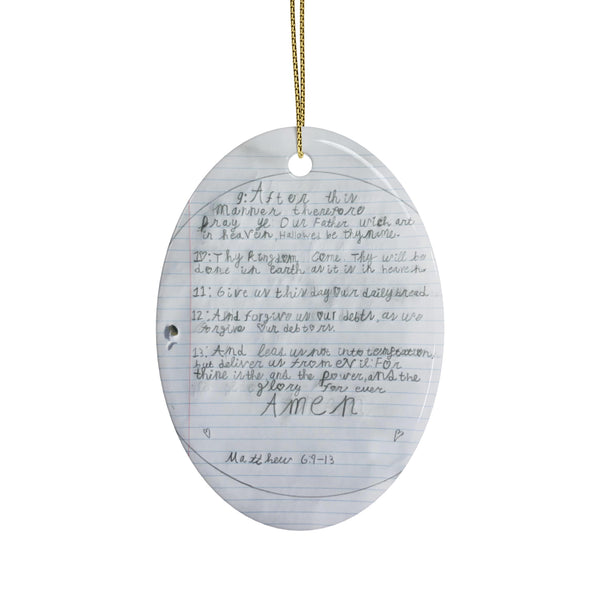 Ceramic Ornaments Matthew 6:9-13 The Lords Prayer by LuisaBella (1pcs, 5pcs, 10pcs, 20pcs)