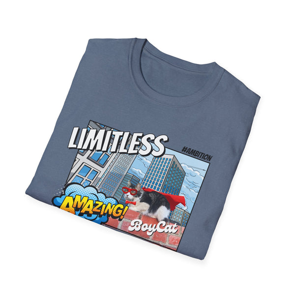 A BoyCat T-Shirt Limitless T-Shirt | Funny Cat Tee, Gift for Cat Lovers, Nerdy Shirt, Unique T-Shirt, Space Theme Apparel