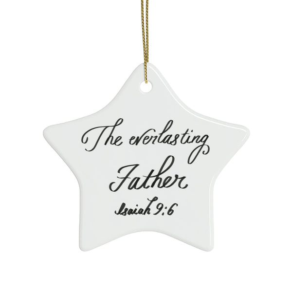 Ceramic Ornaments Isaiah 9:6  The everlasting Father Name on a Star (1pcs, 5pcs, 10pcs, 20pcs)
