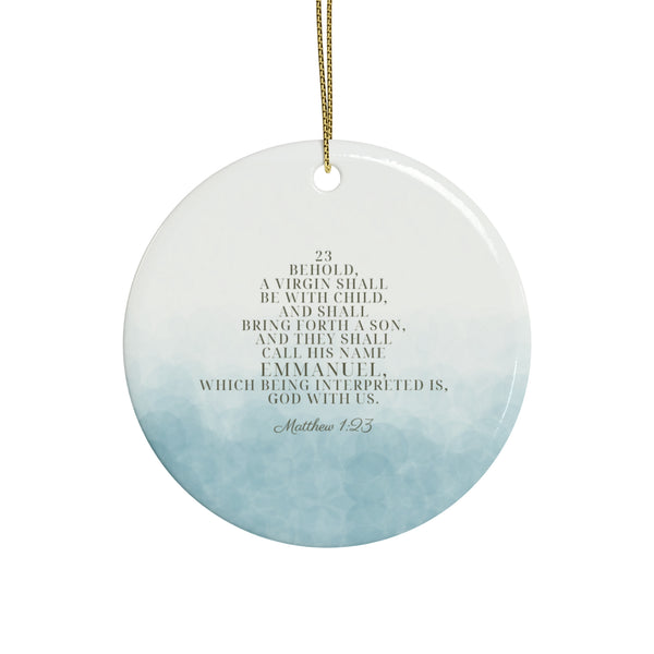 Ceramic Ornaments Watercolor, Matthew 1:23 (1pcs, 5pcs, 10pcs, 20pcs)