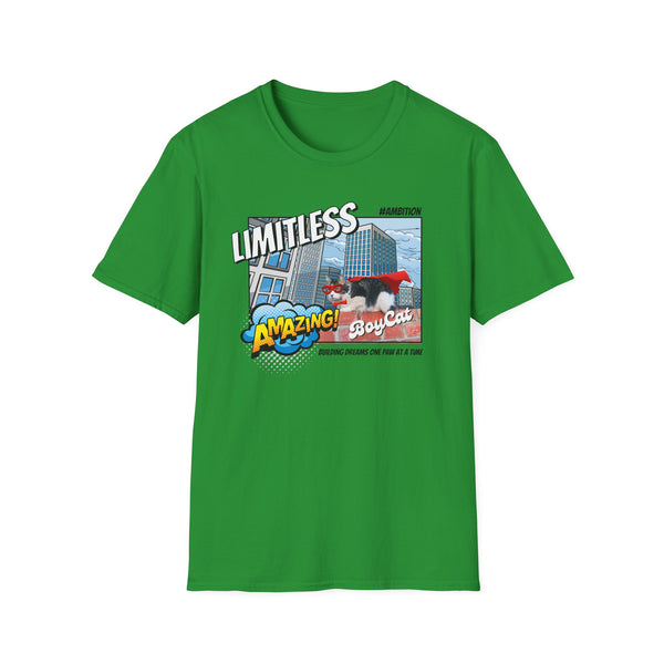 A BoyCat T-Shirt Limitless T-Shirt | Funny Cat Tee, Gift for Cat Lovers, Nerdy Shirt, Unique T-Shirt, Space Theme Apparel