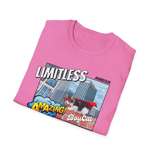 A BoyCat T-Shirt Limitless T-Shirt | Funny Cat Tee, Gift for Cat Lovers, Nerdy Shirt, Unique T-Shirt, Space Theme Apparel