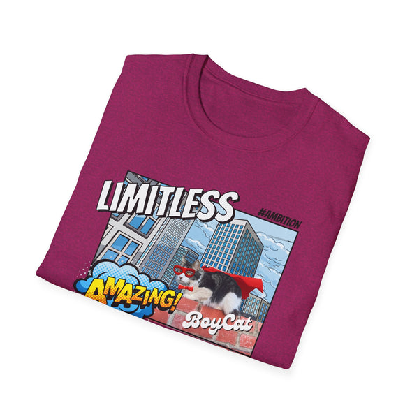 A BoyCat T-Shirt Limitless T-Shirt | Funny Cat Tee, Gift for Cat Lovers, Nerdy Shirt, Unique T-Shirt, Space Theme Apparel