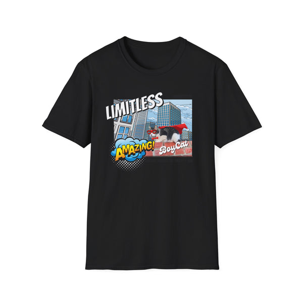 A BoyCat T-Shirt Limitless T-Shirt | Funny Cat Tee, Gift for Cat Lovers, Nerdy Shirt, Unique T-Shirt, Space Theme Apparel