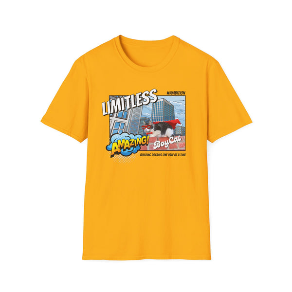 A BoyCat T-Shirt Limitless T-Shirt | Funny Cat Tee, Gift for Cat Lovers, Nerdy Shirt, Unique T-Shirt, Space Theme Apparel