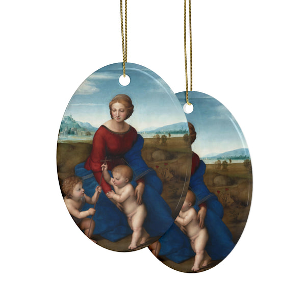 Ceramic Ornaments Raphael's Madonna of the Goldfinch  (1pcs, 5pcs, 10pcs, 20pcs)