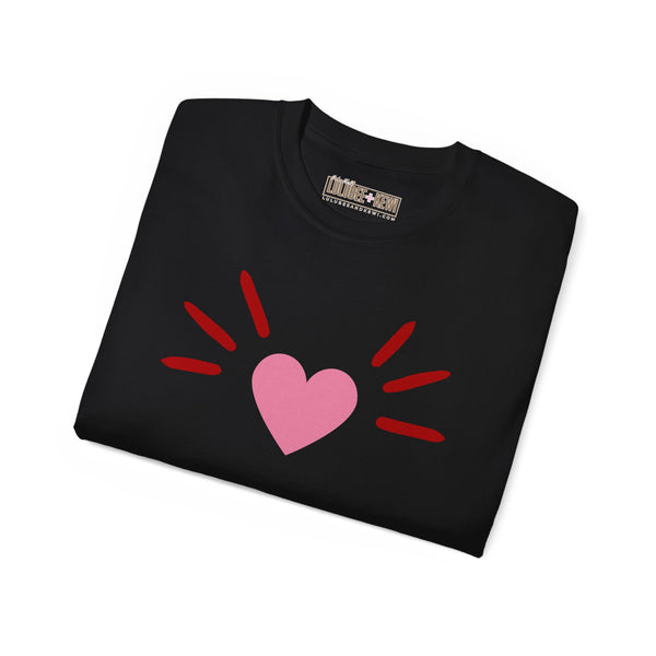 BoyCat Collection- The Original Heart Nose BoyCat Tee, Pink Heart Unisex Ultra Cotton Tee