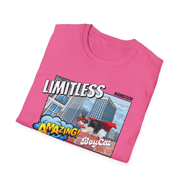 A BoyCat T-Shirt Limitless T-Shirt | Funny Cat Tee, Gift for Cat Lovers, Nerdy Shirt, Unique T-Shirt, Space Theme Apparel