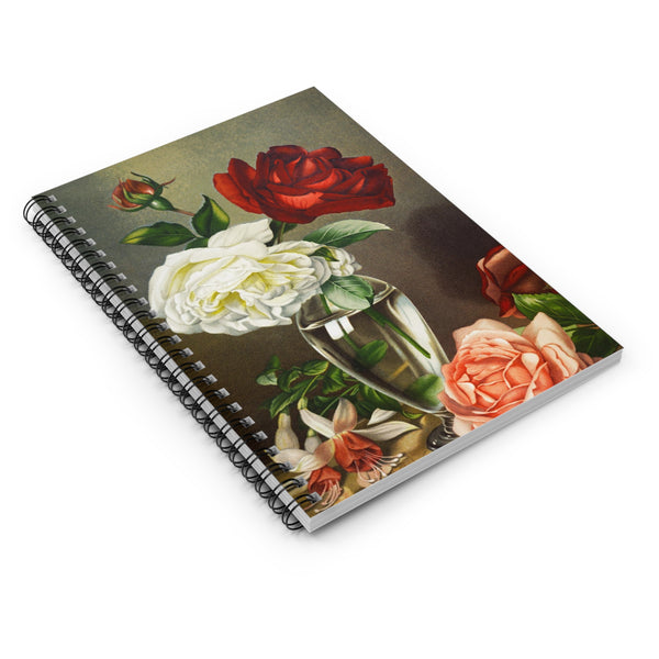 Spiral Notebook - Ruled Line Roses