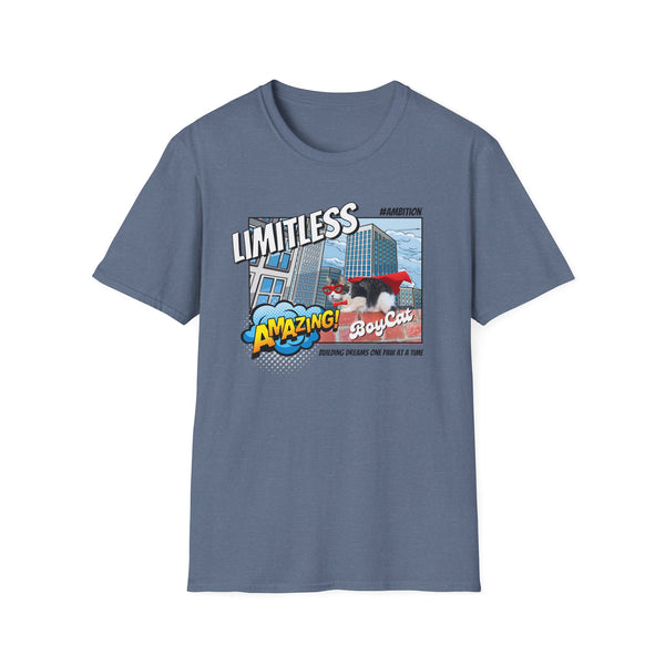 A BoyCat T-Shirt Limitless T-Shirt | Funny Cat Tee, Gift for Cat Lovers, Nerdy Shirt, Unique T-Shirt, Space Theme Apparel