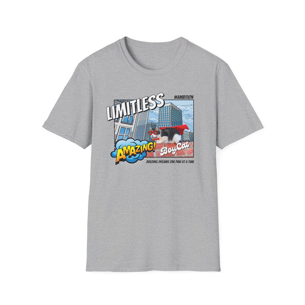A BoyCat T-Shirt Limitless T-Shirt | Funny Cat Tee, Gift for Cat Lovers, Nerdy Shirt, Unique T-Shirt, Space Theme Apparel