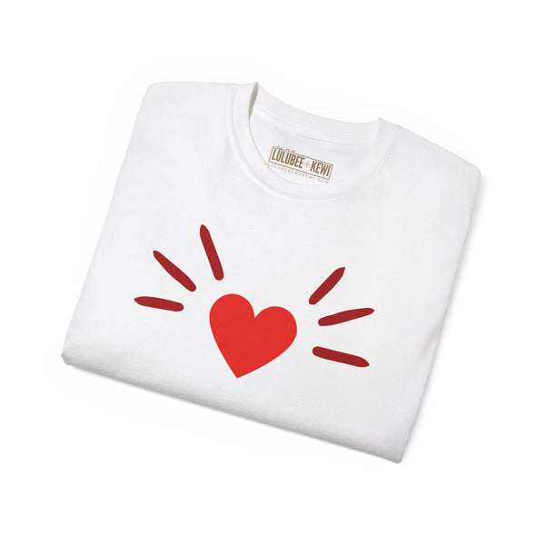 BoyCat Collection- The Original Heart Nose BoyCat Tee RED Heart , Unisex Ultra Cotton Tee