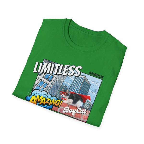 A BoyCat T-Shirt Limitless T-Shirt | Funny Cat Tee, Gift for Cat Lovers, Nerdy Shirt, Unique T-Shirt, Space Theme Apparel