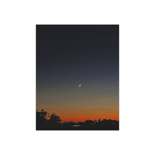 Sunset over California coast, Satin Posters (300gsm)