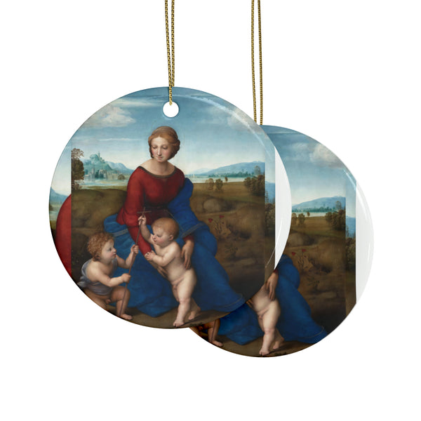 Ceramic Ornaments Raphael's Madonna of the Goldfinch  (1pcs, 5pcs, 10pcs, 20pcs)