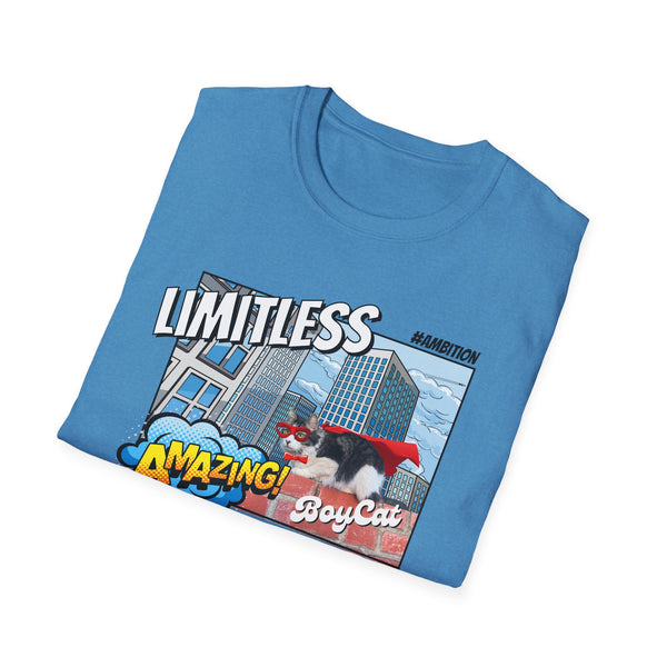 A BoyCat T-Shirt Limitless T-Shirt | Funny Cat Tee, Gift for Cat Lovers, Nerdy Shirt, Unique T-Shirt, Space Theme Apparel