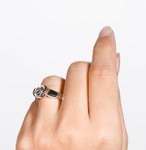 Moissanite Diamond Ring, Solitaire Bezel Set Ring 3CT 9MM 925 Sterling Silver or  2ct 8mm Moissanite Diamond Solitaire Engagement Rings 100% 925 Sterling Silver Bridal Wedding Band Bezel Setting
